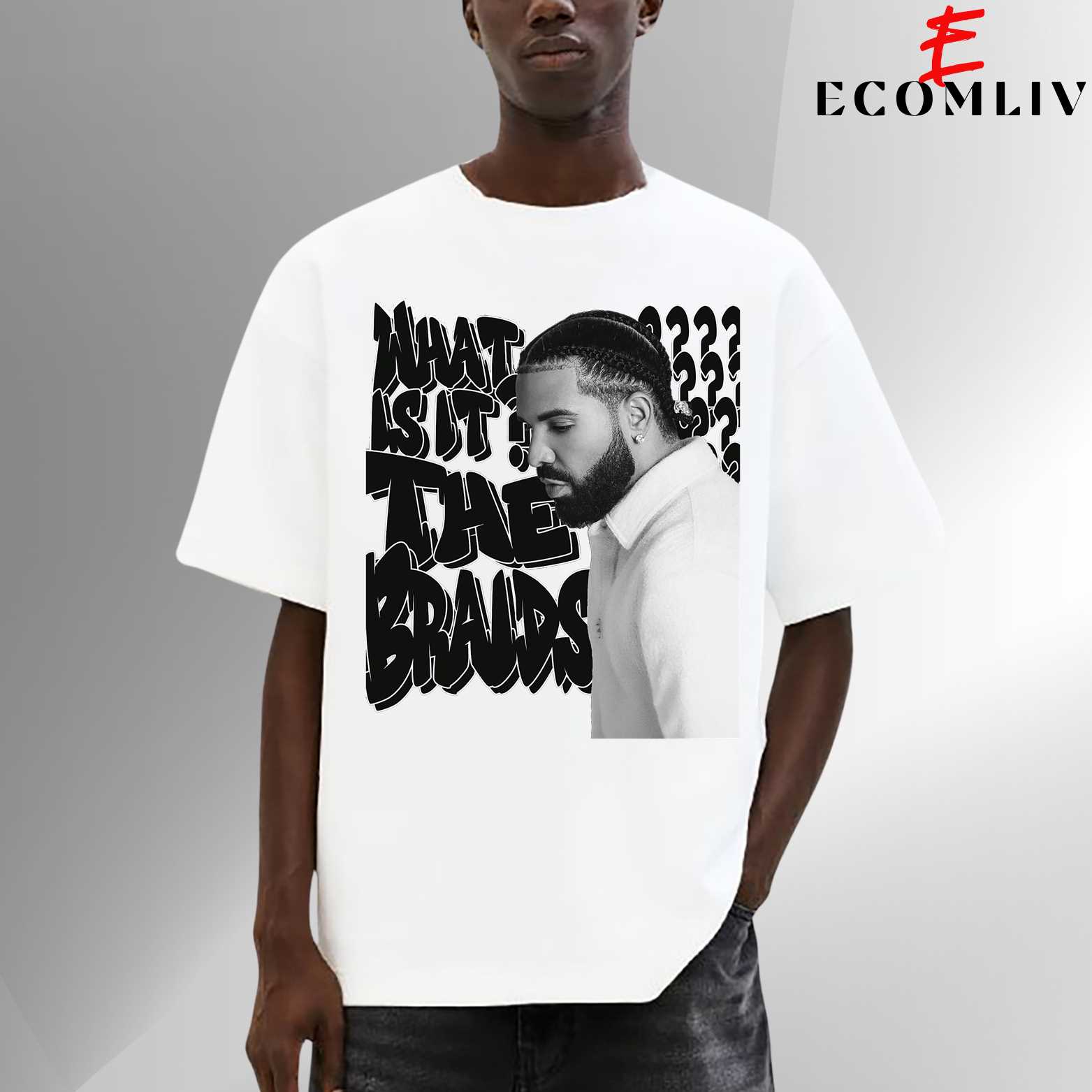 Drake Graphic T-Shirt, Bold Rap Art Streetwear Vibes